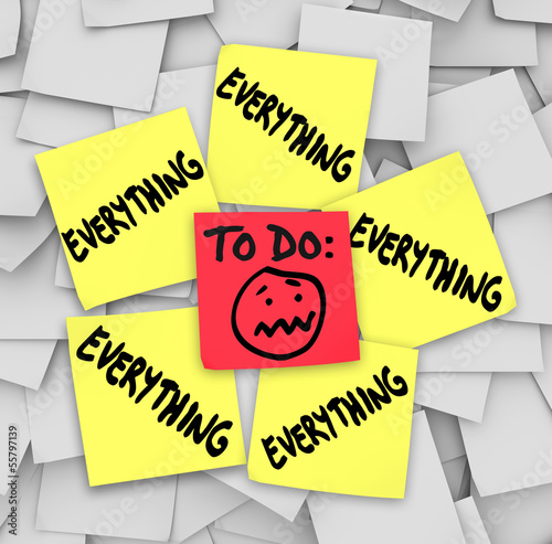 Photo: Sticky Notes To Do List Everything Overwhelming Tasks Sticky Notes To Do List Everything Overwhelming Tasks