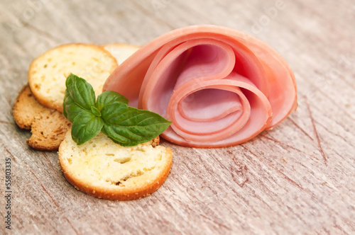 Photo: ham - slices meat ham - slices meat