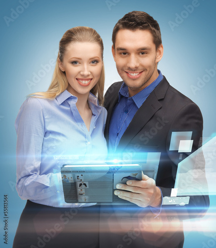 Photo: business team with tablet pc business team with tablet pc