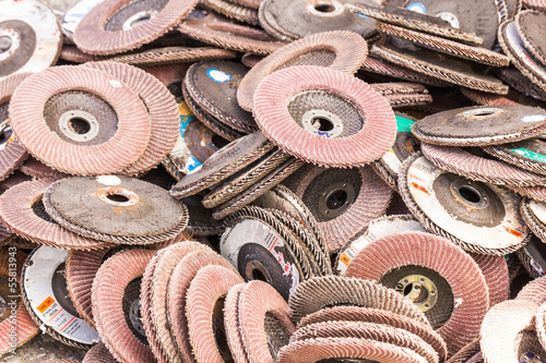 Photo: Old sanding discs Old sanding discs