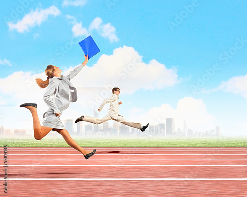 Photo: Business people competing Business people competing
