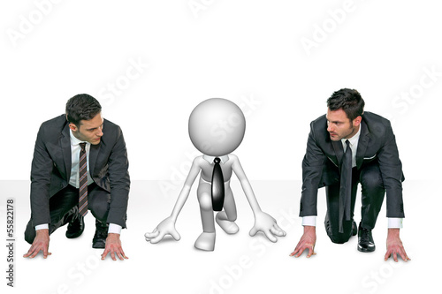 Illustration: business competition business competition
