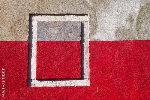 Photo: Hauswand mit Fensterrahmen Hauswand mit Fensterrahmen