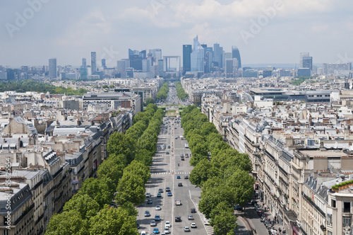 Photo: Blick vom Arc de Triomphe, Paris, Frankreich Blick vom Arc de Triomphe, Paris, Frankreich