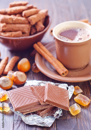 Photo: coffee with chocolate coffee with chocolate