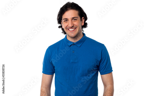 Photo: Handsome man over white background Handsome man over white background