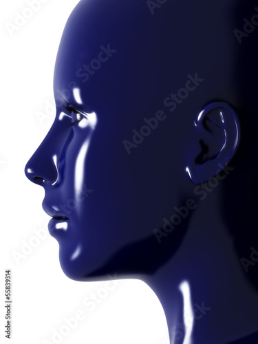 Illustration: Blue face symbol Blue face symbol