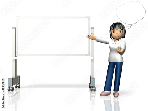 Illustration: Women is doing the presentation. Women is doing the presentation.
