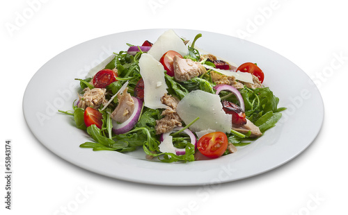 Photo: Healthy tuna salad with vegetables and parmesan Healthy tuna salad with vegetables and parmesan