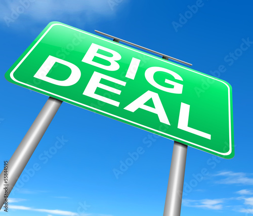 Illustration: Big deal concept. Big deal concept.