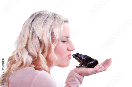 Photo: Kissing a frog Kissing a frog