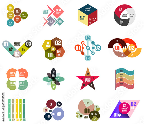 Vector: Set of modern infographic design templates Set of modern infographic design templates