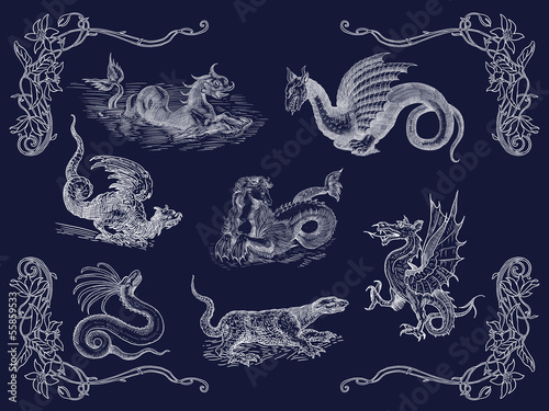 Illustration: Dragons illustration Dragons illustration