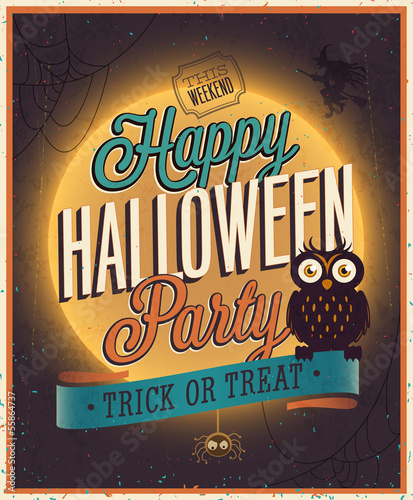 Vector: Happy Halloween Poster. Vector illustration. Happy Halloween Poster. Vector illustration.