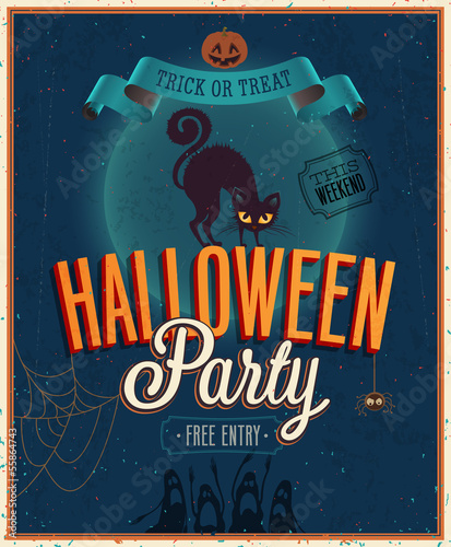 Vector: Happy Halloween Poster. Vector illustration. Happy Halloween Poster. Vector illustration.