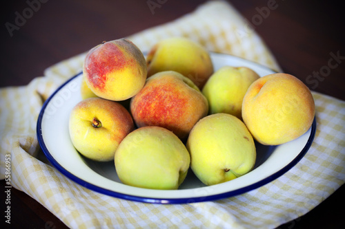 Photo: Peaches, freshly harvested sweet organic fruit Peaches, freshly harvested sweet organic fruit