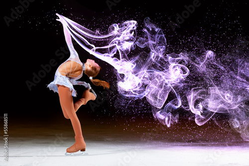 Photo: Little girl figure skating Little girl figure skating