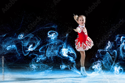 Photo: Little girl figure skating Little girl figure skating