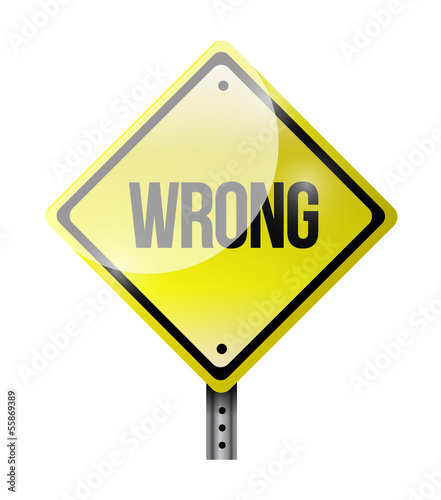 Illustration: wrong road sign illustration design wrong road sign illustration design