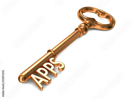 Illustration: Apps - Golden Key. Apps - Golden Key.