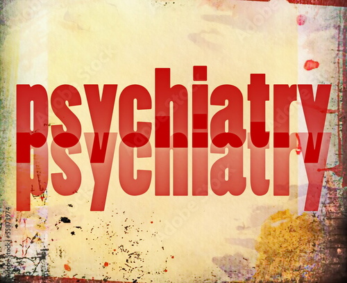 Illustration: concept psychiatry background concept psychiatry background