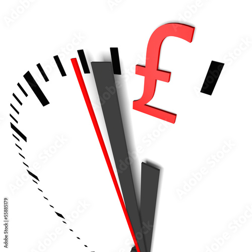 Illustration: money, time, clock, pound, money, time, clock, pound,