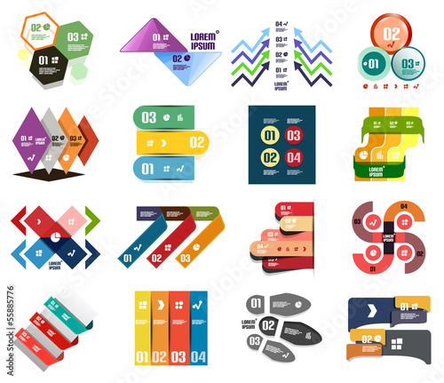 Vector: Set of modern infographic design templates Set of modern infographic design templates