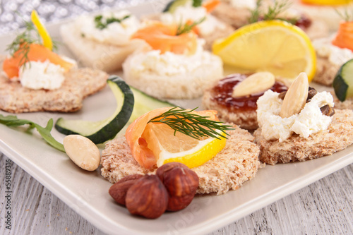 Photo: assortment of appetizer assortment of appetizer