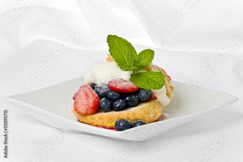 Photo: Strawberry and Blueberry Shortcake Strawberry and Blueberry Shortcake
