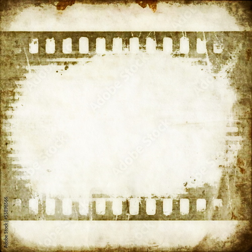 Illustration: old grunge film strip frame background old grunge film strip frame background
