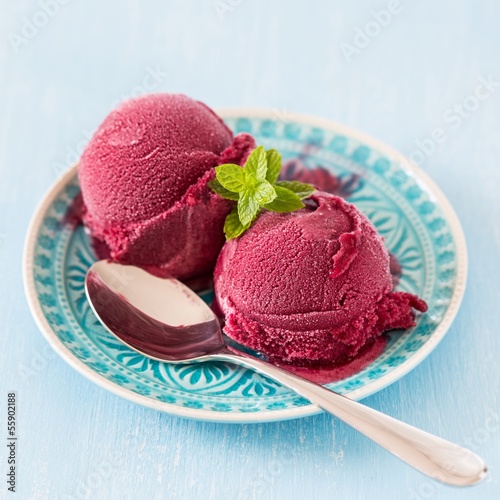 Photo: Blackcurrant ice cream Blackcurrant ice cream