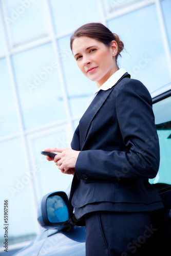 Photo: Young business lady outside Young business lady outside
