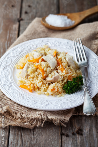 Photo: Chicken and bulgur pilaf Chicken and bulgur pilaf