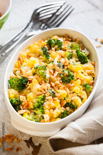 Photo: pasta and broccoli casserole pasta and broccoli casserole