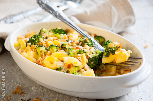 Photo: pasta and broccoli casserole pasta and broccoli casserole