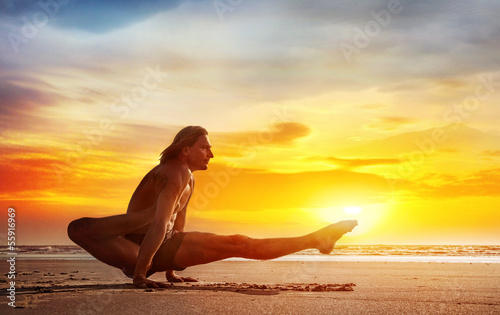 Photo: Yoga on the beach Yoga on the beach