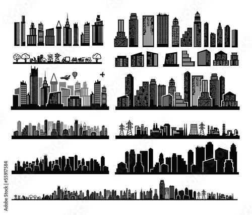 Vector: city icons city icons