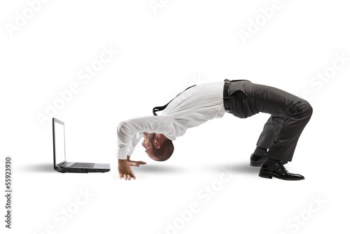 Photo: Acrobatic businessman Acrobatic businessman