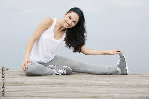 Photo: Woman doing exercises Woman doing exercises