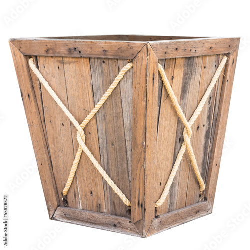 Photo: wood box isolated wood box isolated
