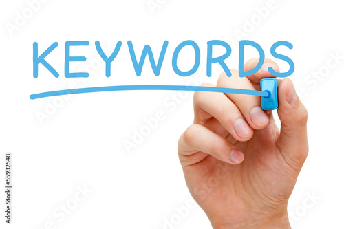 Photo: Keywords Blue Marker Keywords Blue Marker