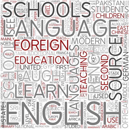 Vector: Modern language Word Cloud Concept Modern language Word Cloud Concept
