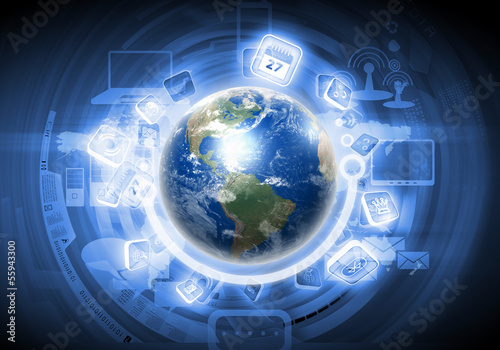 Illustration: Digital globe image Digital globe image