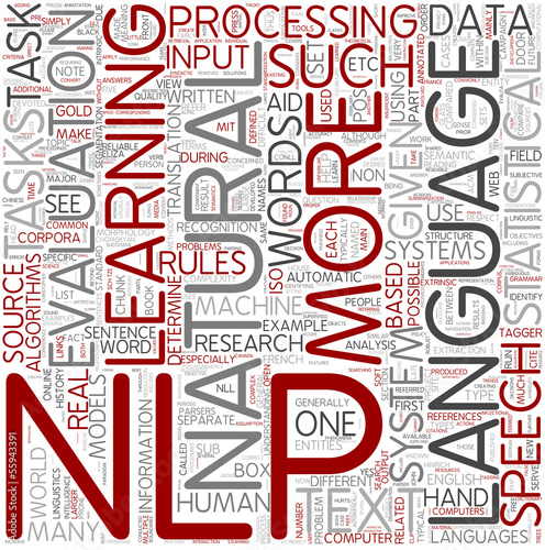 Vector: Natural language processing Word Cloud Concept Natural language processing Word Cloud Concept