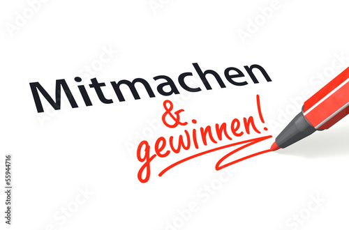 Illustration: Mitmachen und gewinnen! Mitmachen und gewinnen!