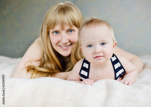 Photo: mother and her baby son mother and her baby son