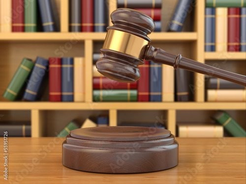 Illustration: Concept of justice. Gavel and law books. Concept of justice. Gavel and law books.