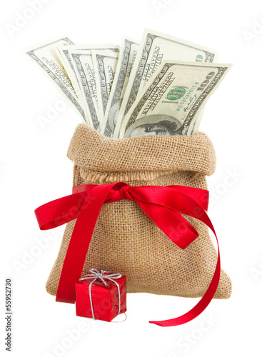 Photo: money in gift bag money in gift bag