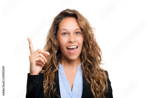 Photo: Businesswoman having an idea Businesswoman having an idea