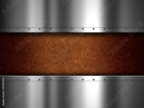 Illustration: Metal and grunge background Metal and grunge background